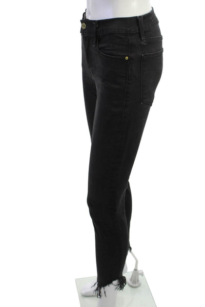 Frame Womens Black Ankle Skinny Jeans High Rise Size 26
