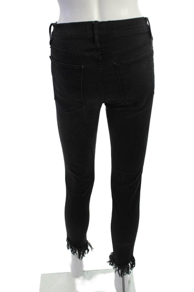 Frame Womens Black Ankle Skinny Jeans High Rise Size 26