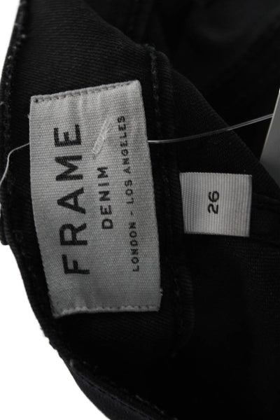 Frame Womens Black Ankle Skinny Jeans High Rise Size 26