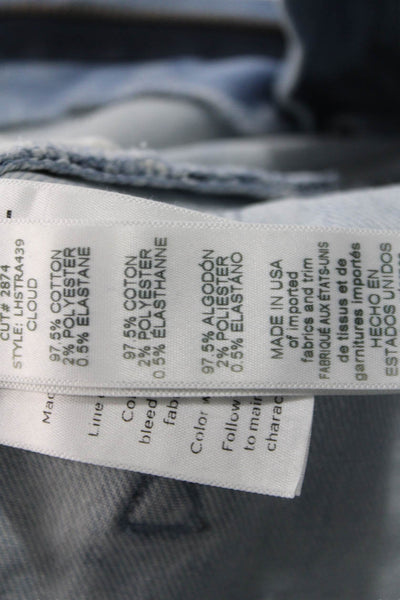 Frame Womens Cropped Straight Light Blue Jeans Size 26