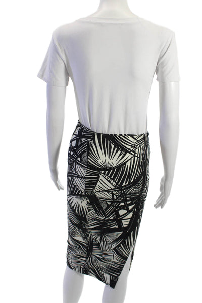 Elizabeth and James Women Straight Pencil Skirt Black Graphic Print Size 2