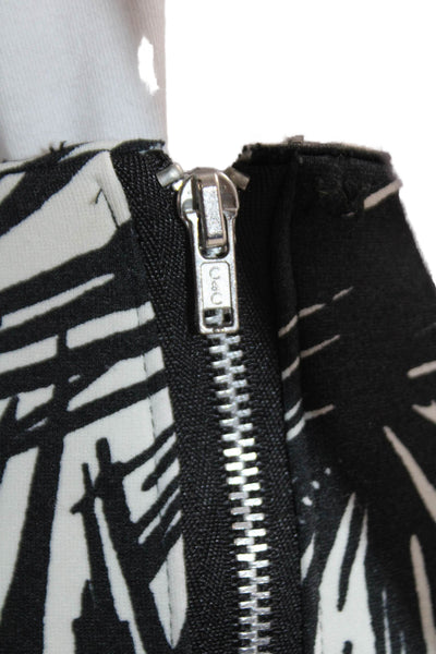 Elizabeth and James Women Straight Pencil Skirt Black Graphic Print Size 2