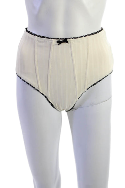 Staud Womens White Bikini Bottom Polyester Blend Size S