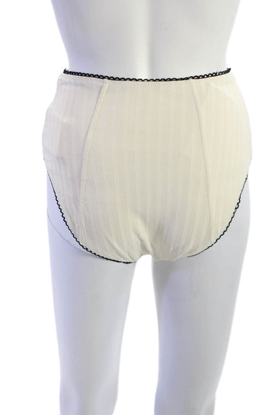 Staud Womens White Bikini Bottom Polyester Blend Size S