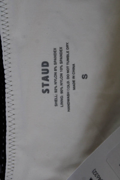 Staud Womens White Bikini Bottom Polyester Blend Size S