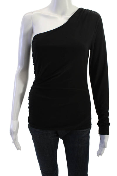 525 Womens Black Long Sleeve Top 95% Polyester 5% Spandex Size S