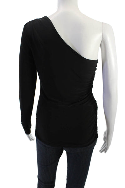 525 Womens Black Long Sleeve Top 95% Polyester 5% Spandex Size S