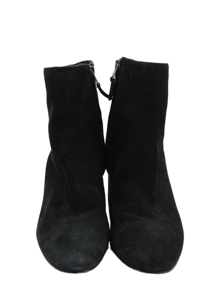 Sam Edelman Womens Rounded Toe Zip Block Booties Black Size 9.5
