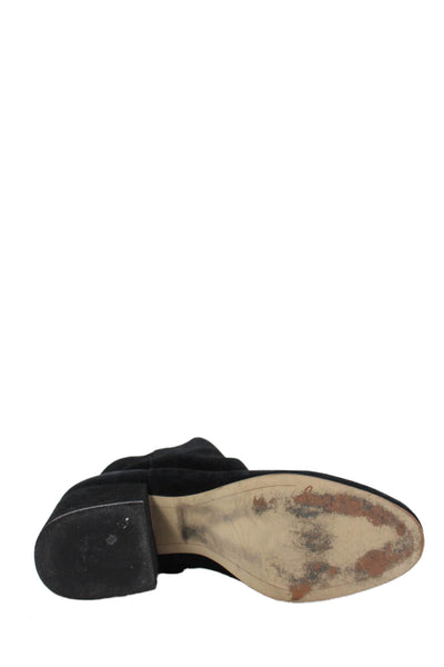 Sam Edelman Womens Rounded Toe Zip Block Booties Black Size 9.5
