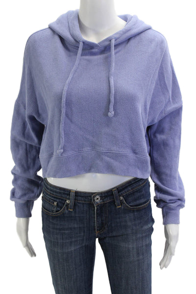 Wildfox Womens 90s Purple Pullover Hoodie Drawstring Long Sleeve Size S