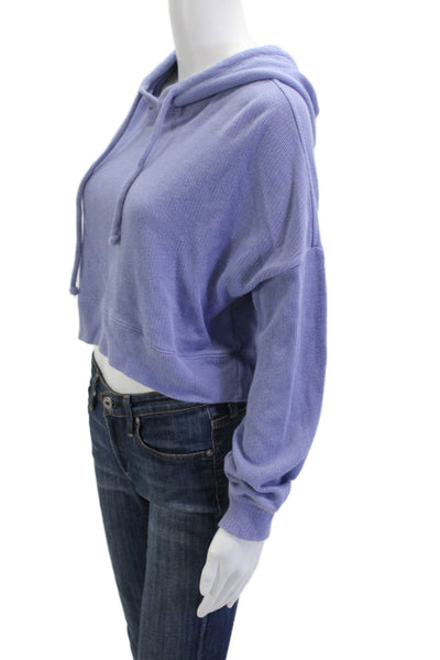 Wildfox Womens 90s Purple Pullover Hoodie Drawstring Long Sleeve Size S