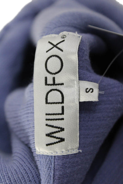 Wildfox Womens 90s Purple Pullover Hoodie Drawstring Long Sleeve Size S