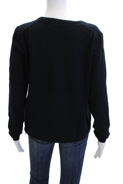 Chinti & Parker Unisex Pullover Dark Blue Cashmere Blend Crew Neck Size L