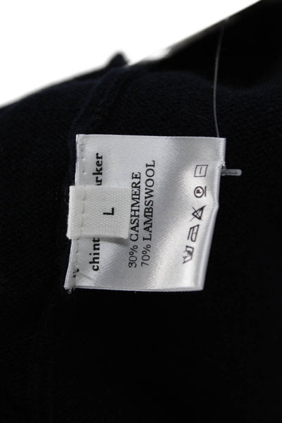 Chinti & Parker Unisex Pullover Dark Blue Cashmere Blend Crew Neck Size L