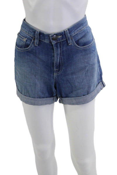 Vince Unisex Blue Cotton Stretch Beach Shorts Size 27