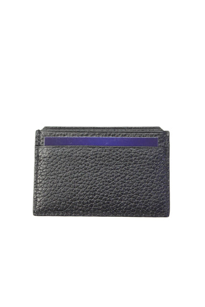 Royce Mens Leather Slot Mini Card Holder Wallet Black