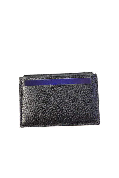 Royce Mens Leather Slot Mini Card Holder Wallet Black
