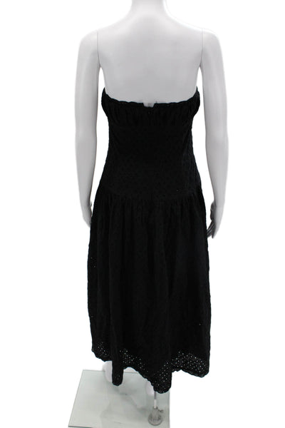 Tularosa Women Maxi Sundress Black 100% Cotton Sleeveless Boho Size S