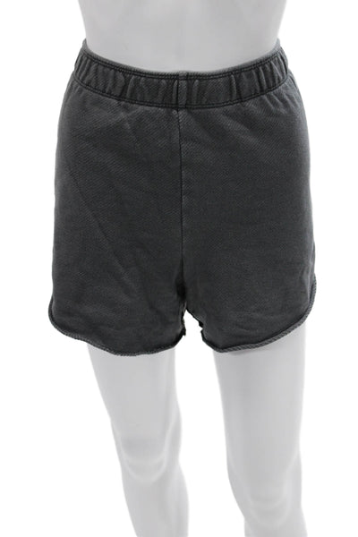 Aerie Unisex Sweat Shorts Dark Gray Cotton Polyester Drawstring Size M
