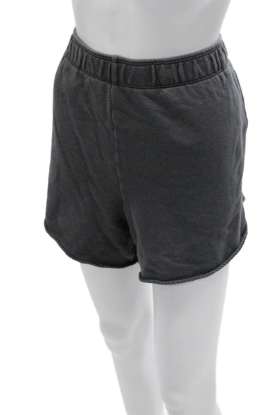 Aerie Unisex Sweat Shorts Dark Gray Cotton Polyester Drawstring Size M