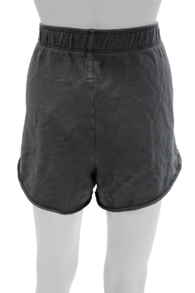 Aerie Unisex Sweat Shorts Dark Gray Cotton Polyester Drawstring Size M