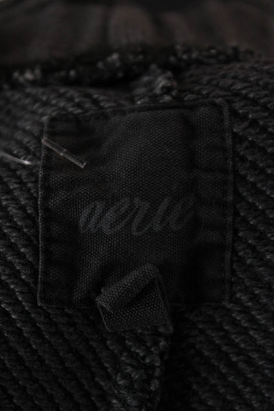 Aerie Unisex Sweat Shorts Dark Gray Cotton Polyester Drawstring Size M