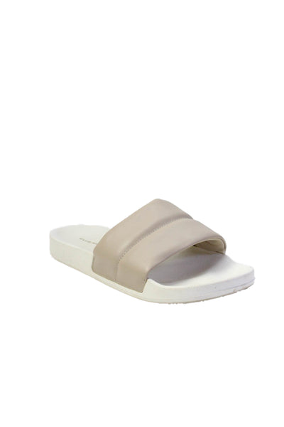 Club Monaco Womens Open Toe Slip On Sandals Beige Nude Size 9
