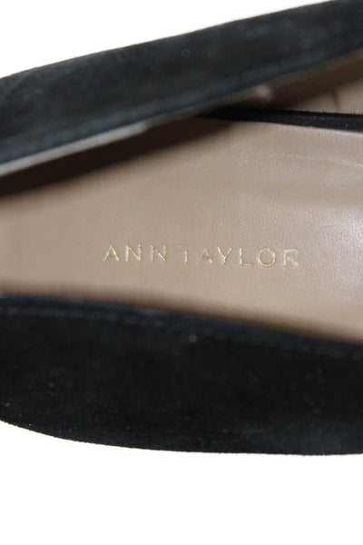Ann Taylor Womens Round Toe Tortoise Shell Block Heel Pumps Black Size 11