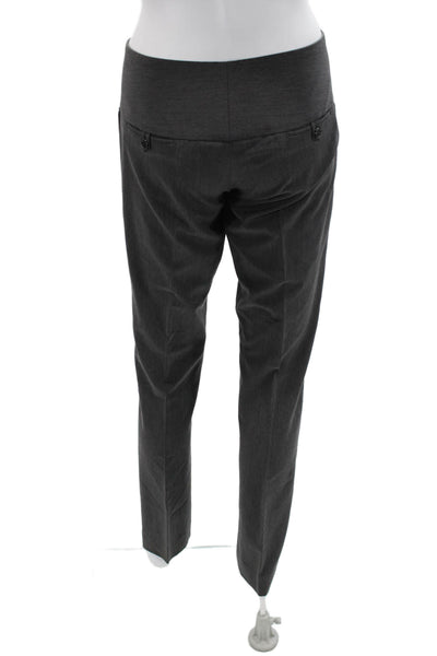 Alvin Valley Women Dress Pants Dark Gray Wool Button Maternity Size 36