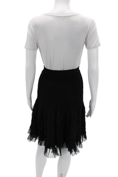 D. Exterior Womens Flare Pettiskirt Short Black Size S