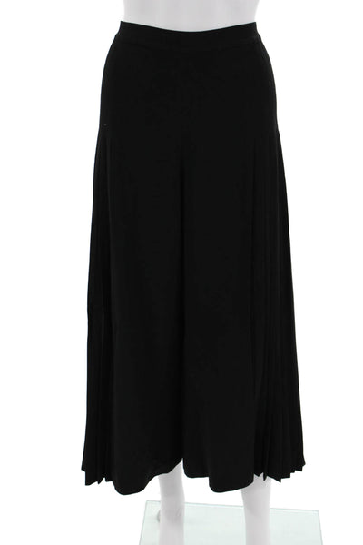Alice + Olivia Womens Pleated Maxi Pants Black Polyester Size 10