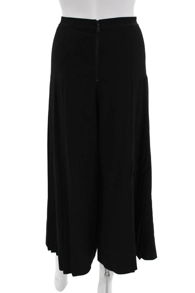 Alice + Olivia Womens Pleated Maxi Pants Black Polyester Size 10