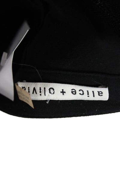 Alice + Olivia Womens Pleated Maxi Pants Black Polyester Size 10