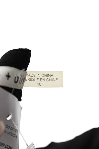 Alice + Olivia Womens Pleated Maxi Pants Black Polyester Size 10