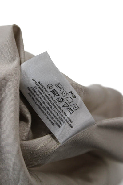 Brooks Brothers Womens Shirt Dress Beige Short Sleeve Knee Length Size 0P
