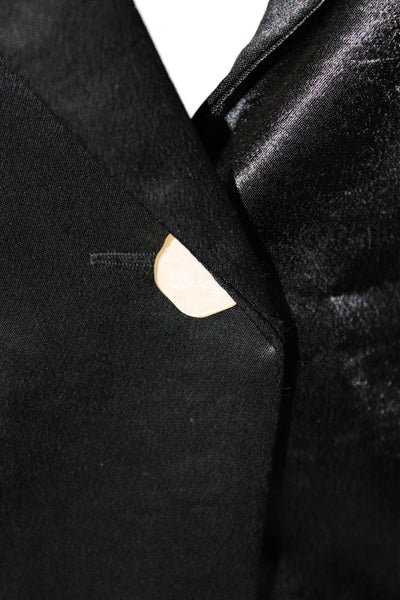 Velvet Heart Women Classic Black Collared Polyester Blazer Long Sleeve Size M
