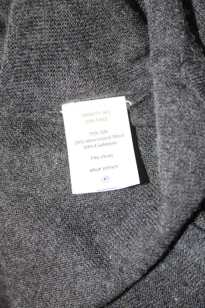 ATM Womens Basic V-Neck Dark Gray T-Shirt 3/4 Sleeve Size M
