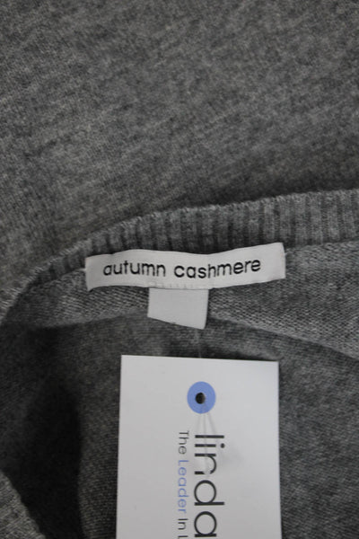 Autumn Cashmere Women Pullover Sweater Gray Cashmere Crewneck Size S