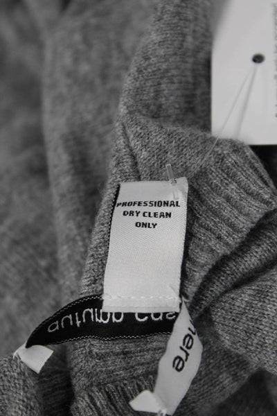 Autumn Cashmere Women Pullover Sweater Gray Cashmere Crewneck Size S