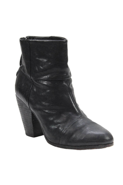Rag & Bone Womens Leather Pointed Toe Boots Black Size 39.5 9.5