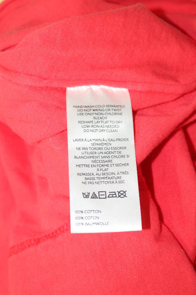 We The Free Womens Basic Red Cotton Crew Neck T-Shirt Size XS