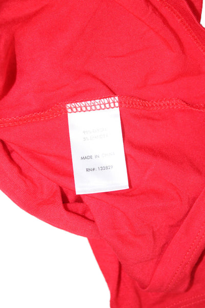 Lovers + Friends Womens Basic Red Turtleneck Longsleeve Rayon Tee Size XS