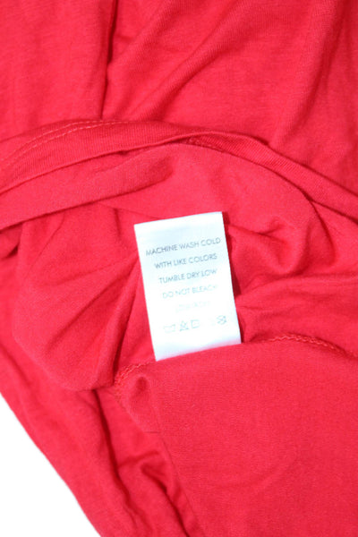Lovers + Friends Womens Basic Red Turtleneck Longsleeve Rayon Tee Size XS
