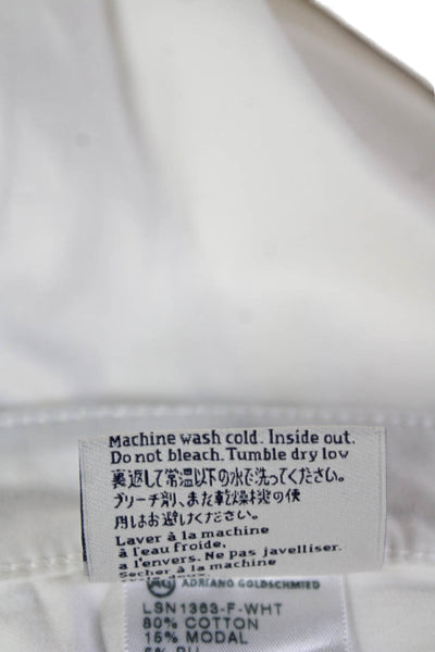 AG Adriano Goldschmied Women White Ankle Skinny Jeans Button Size 24