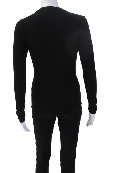 J Crew Women Pullover Wool Sweater Black Size S