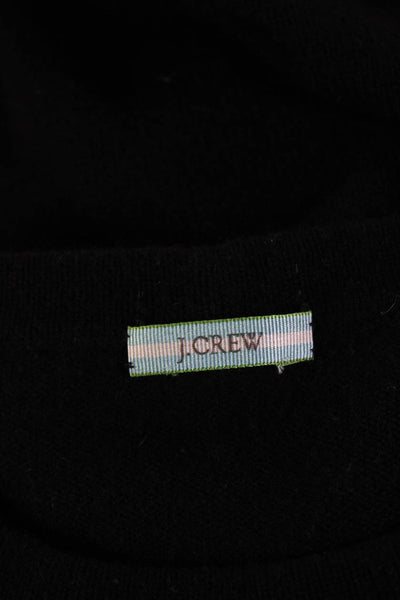 J Crew Women Pullover Wool Sweater Black Size S