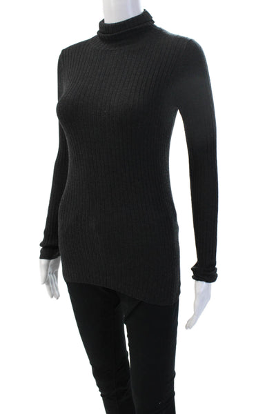 Vince Womens Black Cotton Mock Neck Pullover Long Sleeve Size XS
