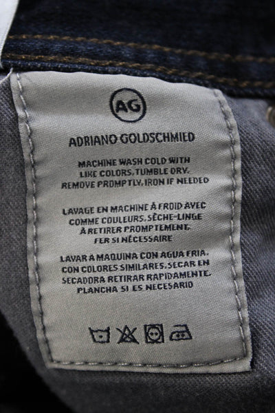 AG Adriano Goldschmied Mens Straight Tapered Dark Blue Jeans Size 31