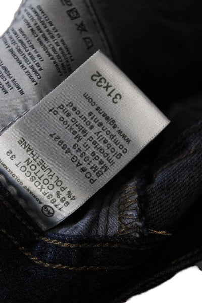 AG Adriano Goldschmied Mens Straight Tapered Dark Blue Jeans Size 31