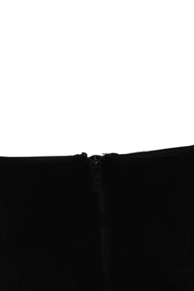 Alice + Olivia Women Bodycon Pencil Dress Black Square Neck Knee Size 4